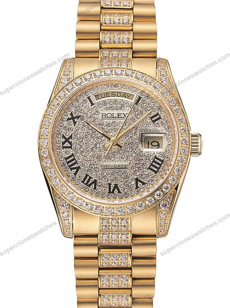 Super-Clone-Rolex-Day-Date-Gold-Dial-1453956-37-mm-1