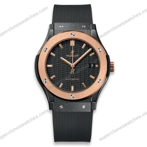 Super-Clone-Hublot-Classic-Fusion-Ceramic-Carbon-Dial-King-Gold-JJZ-42mm-Base-1