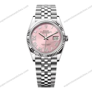 Super-Clone-Rolex-Datejust-Pink-Roman-Dial-126234-0031-36-mm-1