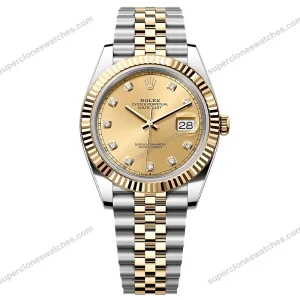 Super-Clone-Rolex-Datejust-Champagne-Diamond-Dial-126333-0012-41-mm-1