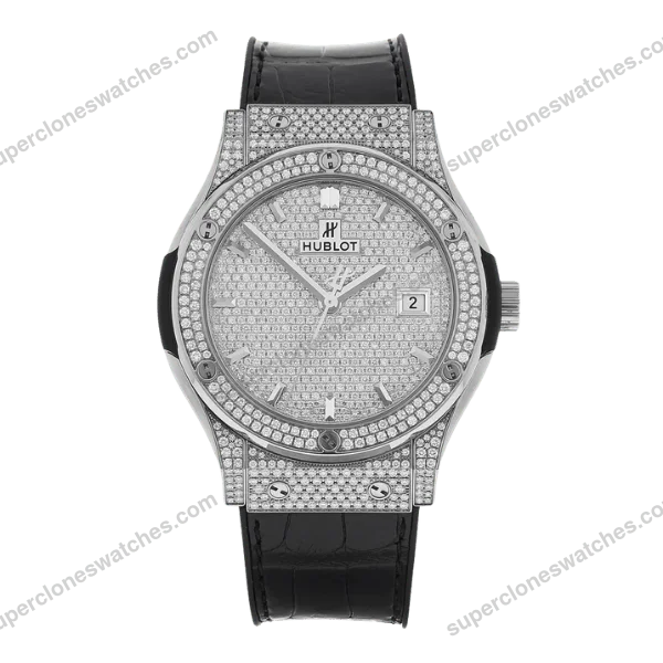 Super-Clone-Hublot-Classic-Fusion-Full-Diamonds-Moissanite-Pave-42mm-–-Customi-1
