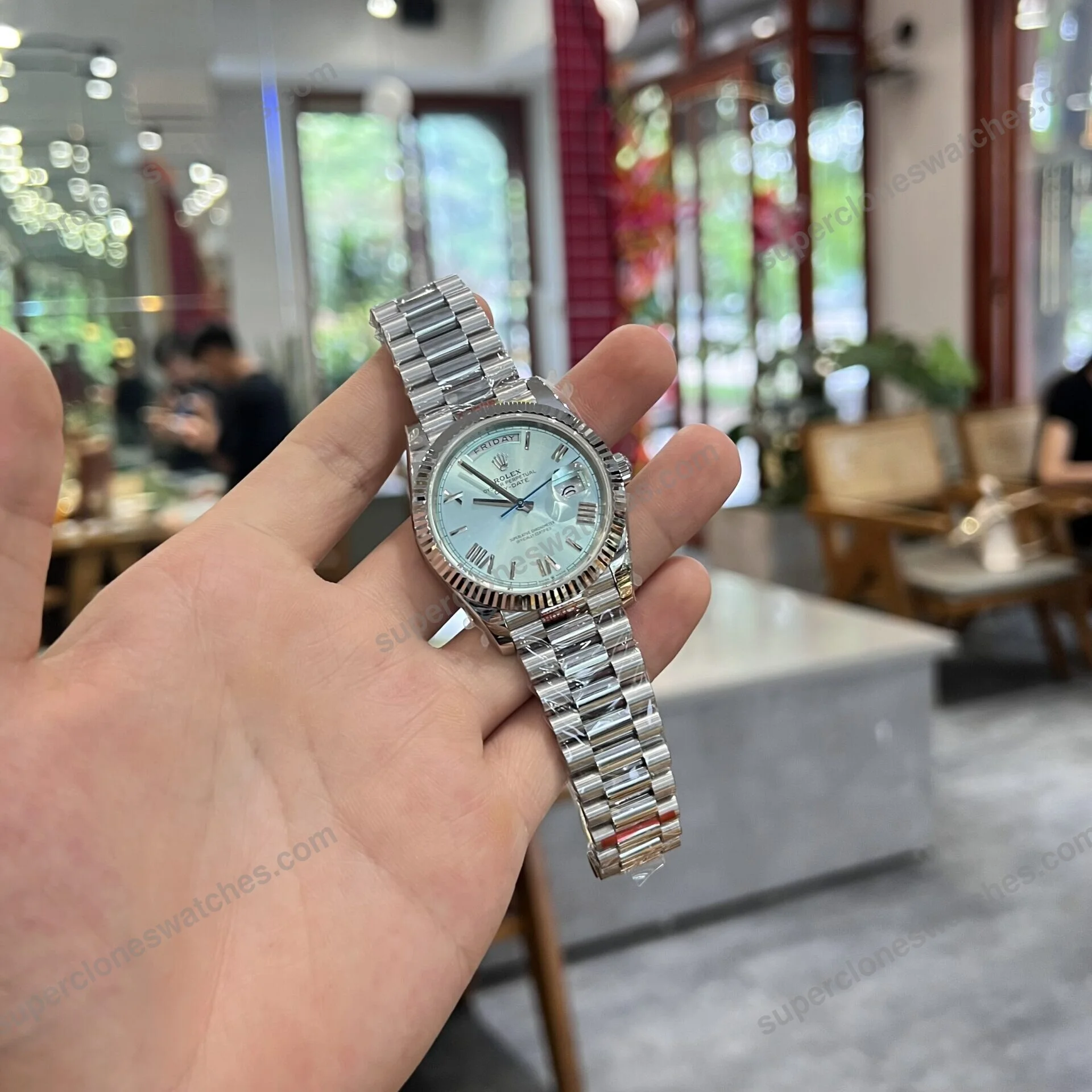 Super-Clone-Rolex-Day-Date-Ice-Blue-Dial-228236-0012-40-mm-5
