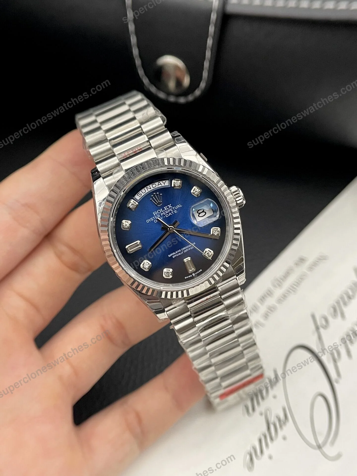 Super-Clone-Rolex-Day-Date-Blue-Ombre-Diamond-Dial-128236-0005-36-mm-3