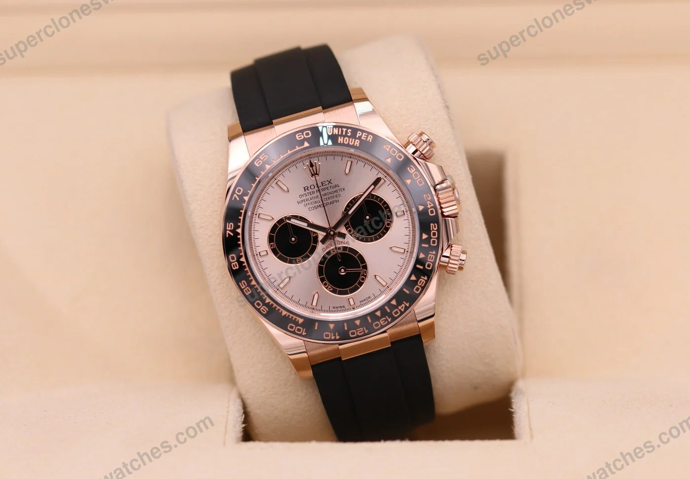 Super-Clone-Rolex-Daytona-Sundust-Dial-in-Everose-Gold-126515LN-3