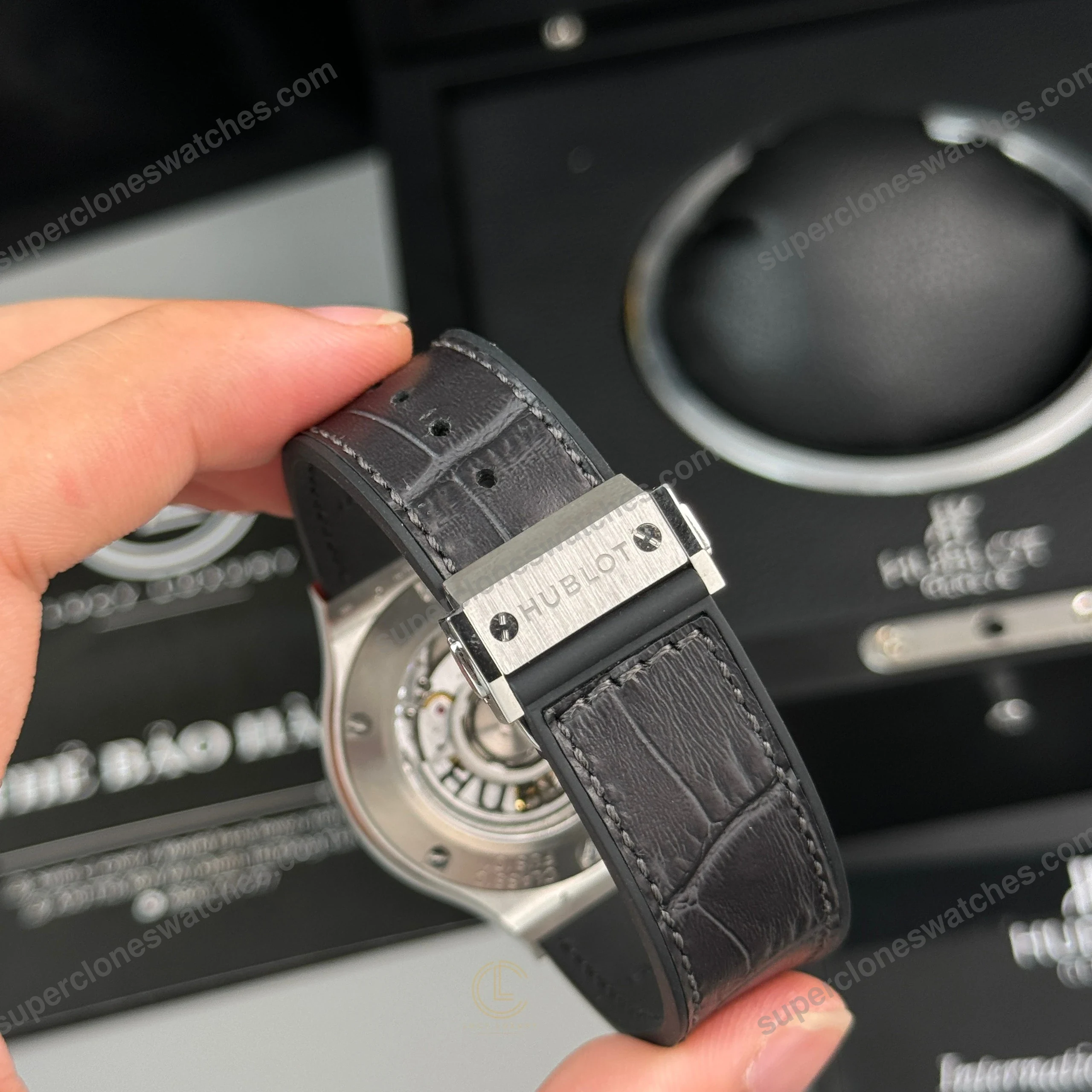 Super-Clone-Hublot-Classic-Fusion-Titanium-38mm-Gray-Dial-Unisex-Size-8