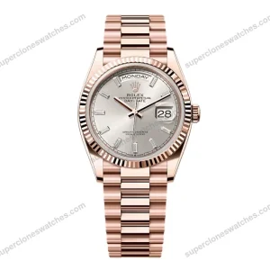 Super-Clone-Rolex-Day-Date-Silver-Diamond-Dial-128235-0087-36-mm-1