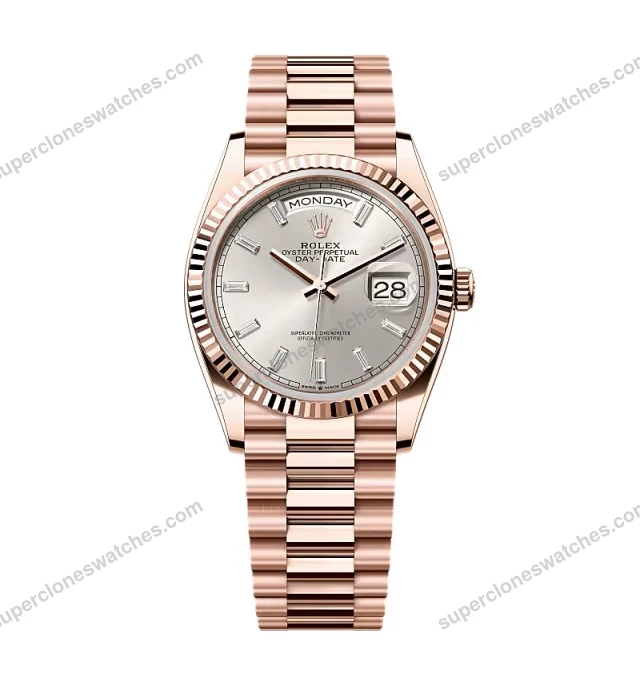 Super-Clone-Rolex-Day-Date-Silver-Diamond-Dial-128235-0087-36-mm-1