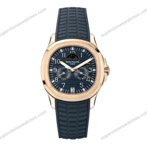 Super-Clone-Patek-Philippe-Aquanaut-5261R-Moonphase-Blue-Rose-40mm-1
