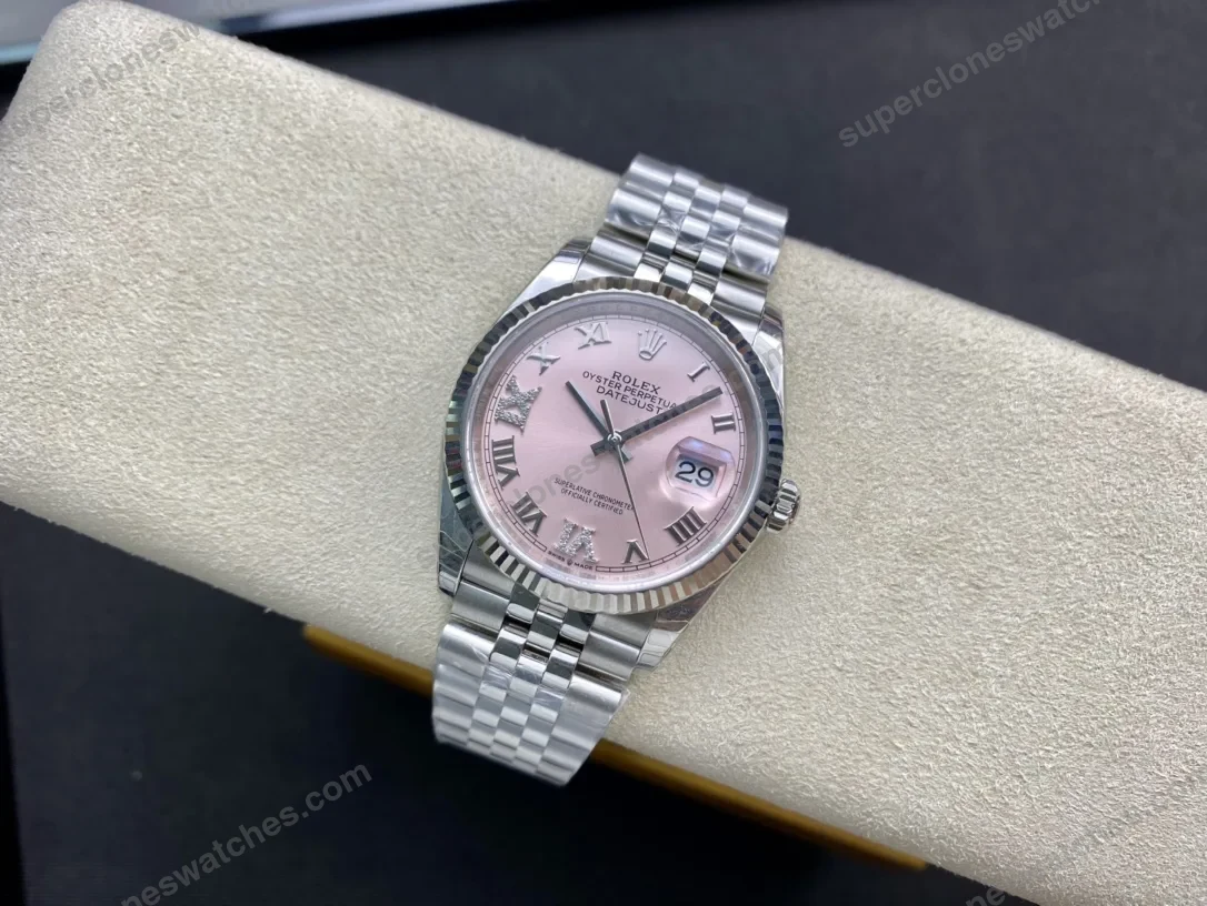 super-clone-rolex-datejust-pink-roman-dial-126234-0031-36-mm-view-3