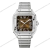Super-Clone-Cartier-Santos-De-Cartier-Chocolate-Dial-WSSA0065-35.5mm-1