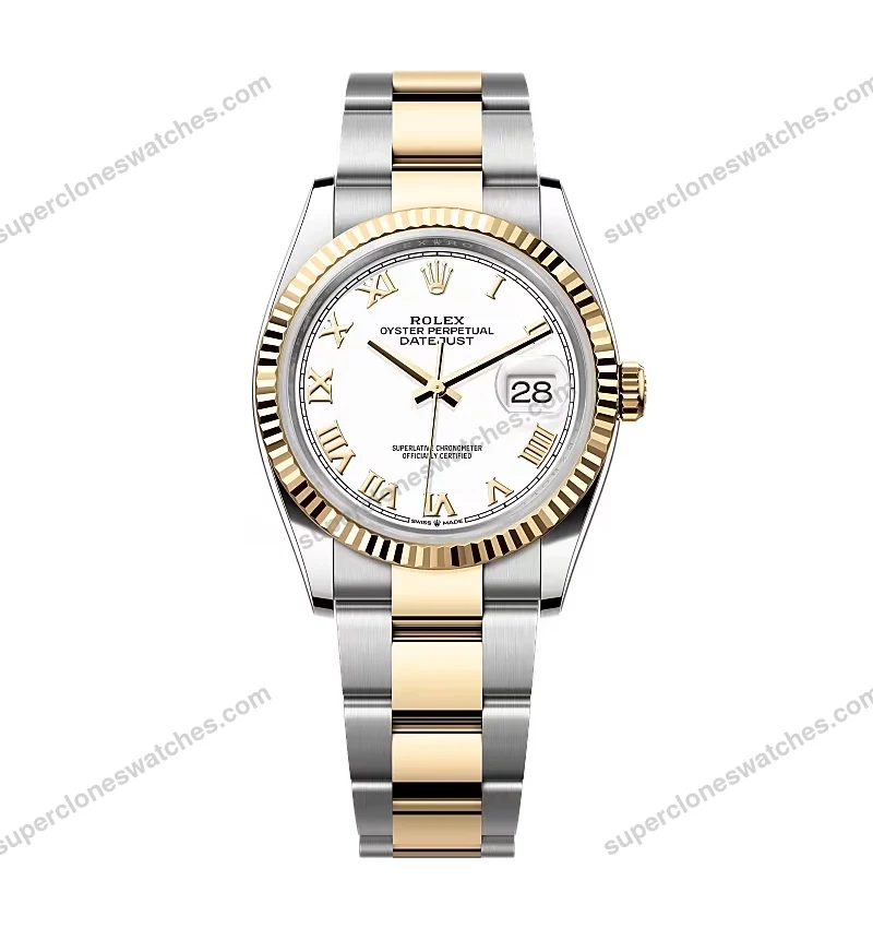 Super-Clone-Rolex-Datejust-White-Roman-Dial-126233-0030-36-mm-1
