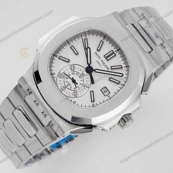 Super-Clone-Patek-Philippe-Nautilus-Chronograph-59801A-019-40.5mm-White-Dial-2