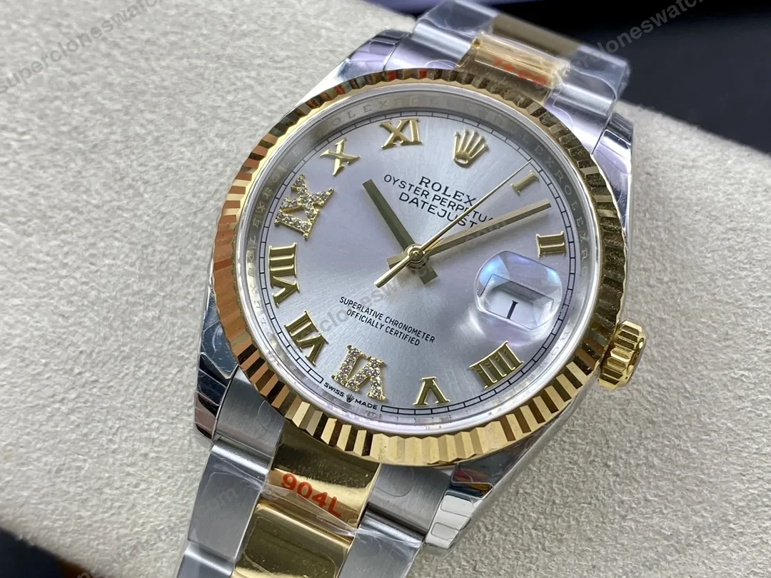 super-clone-rolex-datejust-white-roman-dial-126233-0030-36-mm-view-3