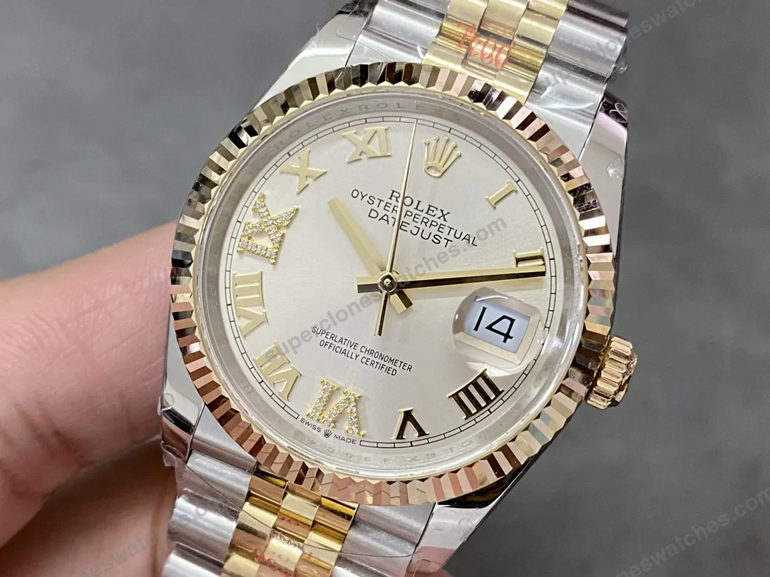 super-clone-rolex-datejust-silver-roman-diamond-dial-126233-0031-36-mm-view-4