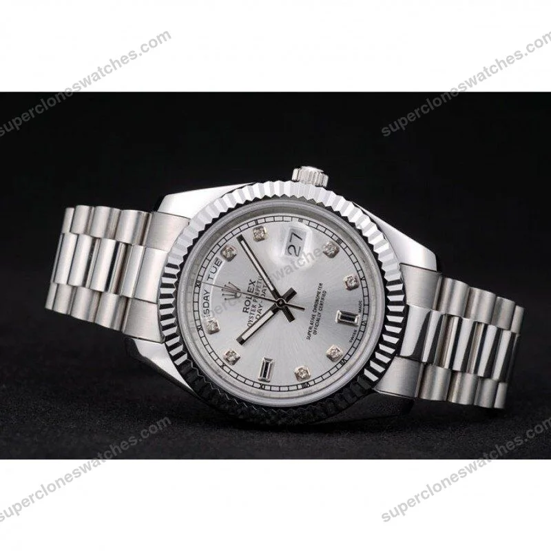 Super-Clone-Rolex-Day-Date-Silver-Dial-41995-40-mm-5