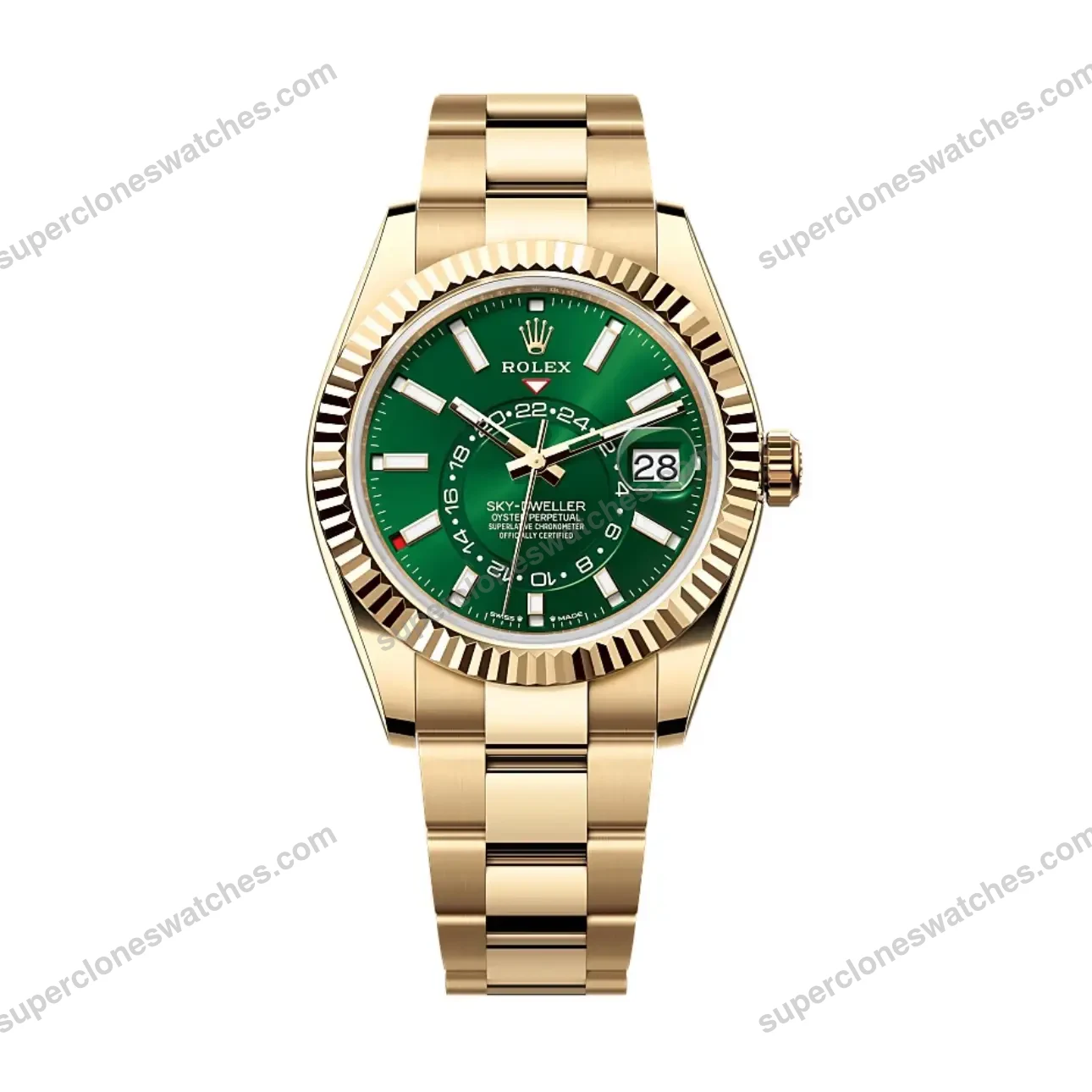 Super-Clone-Rolex-Sky-Dweller-Green-Dial-336938-Oyster-1