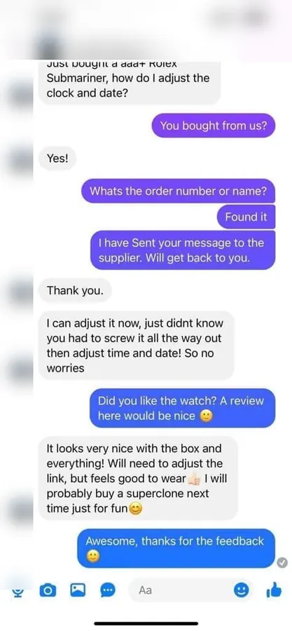 Customer message: It looks very nice with the box and everything!