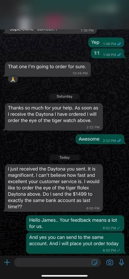 Customer message: I just received the Daytona. It is magnificent.