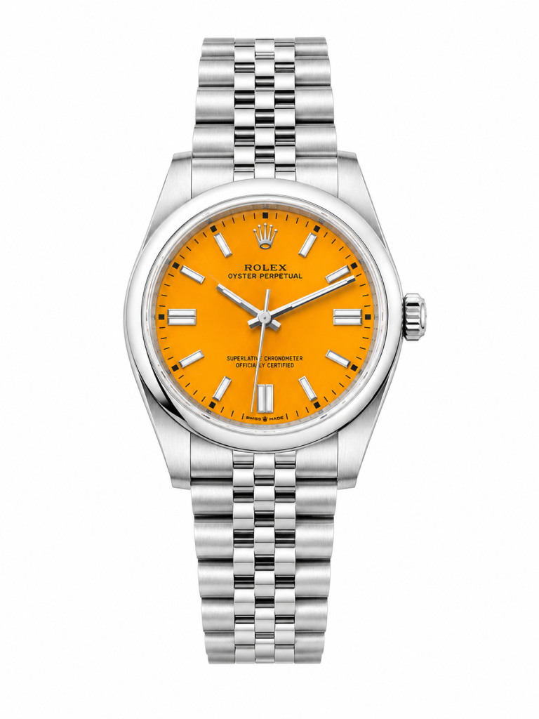 Super Clone Rolex Oyster Perpetual Yellow Dial Jubilee
