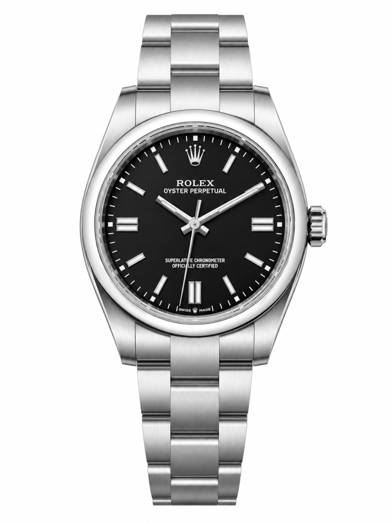 Super Clone Rolex Oyster Perpetual Black Dial Oyster Bracelet