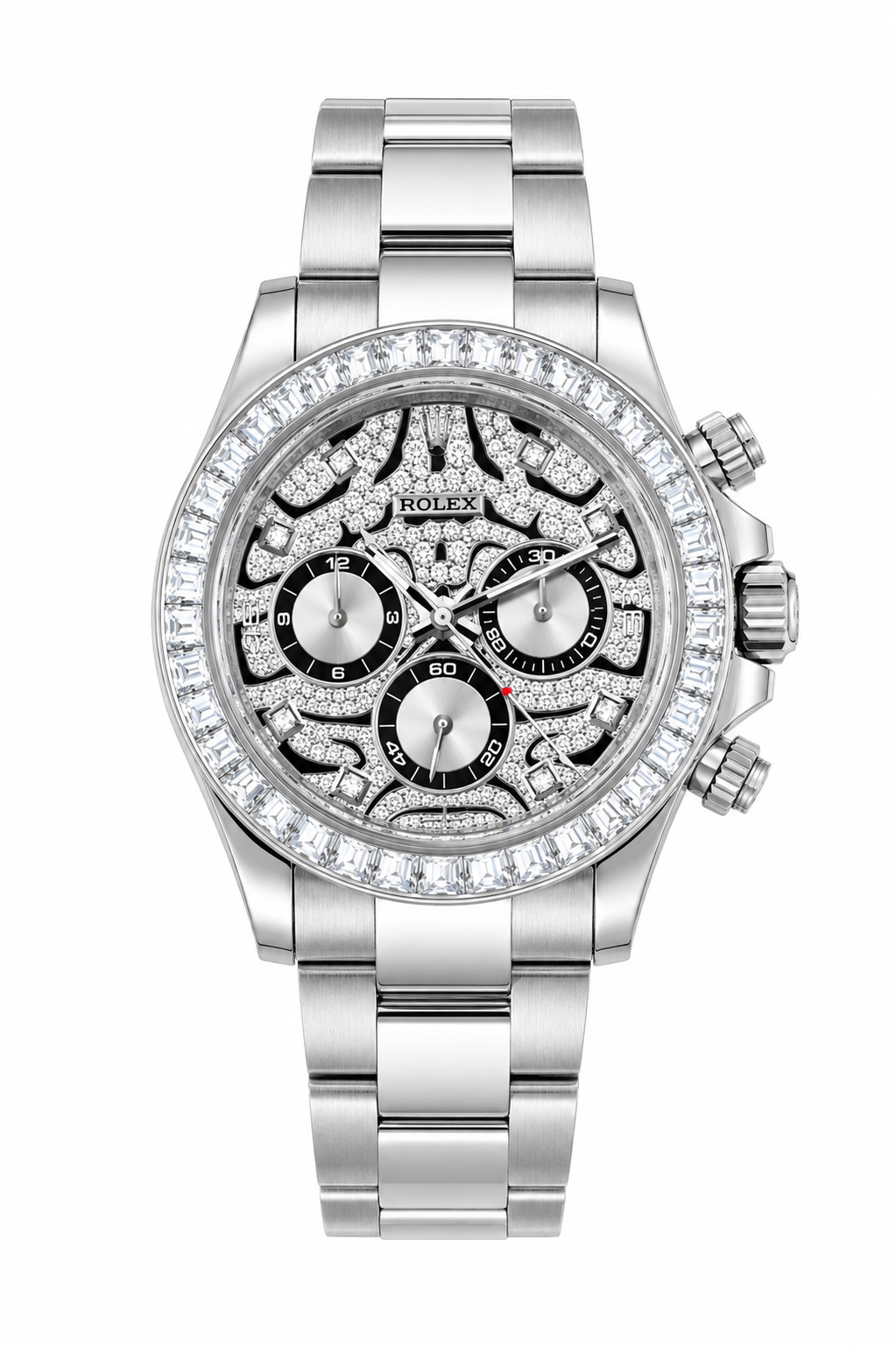 Super Clone Rolex Daytona White Gold Diamond Edition